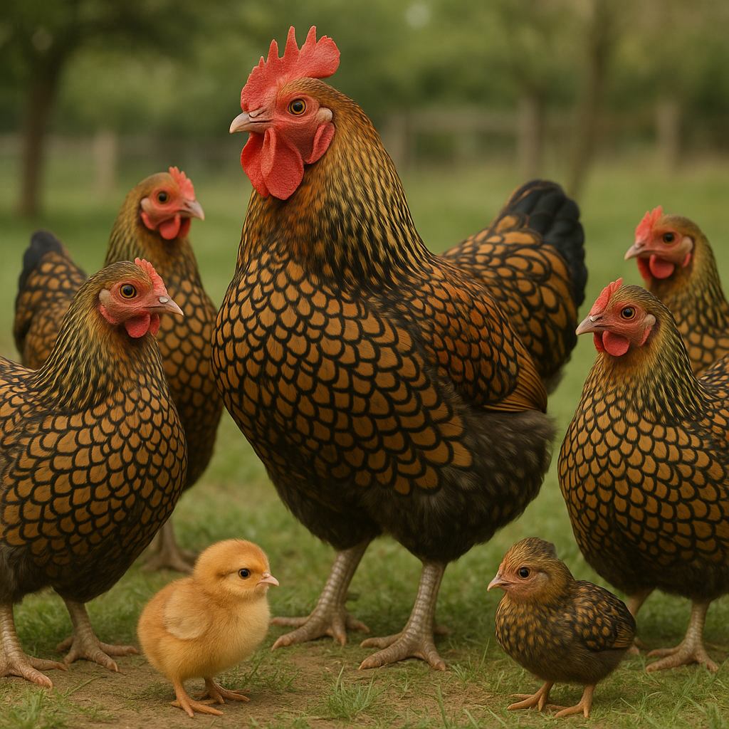 Golden Laced Wyandotte Small Flock - AI-generated placeholder image