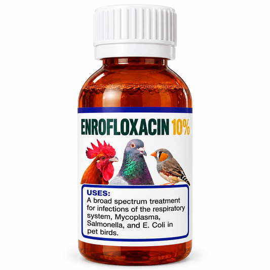 Enrofloxacin 10% Liquid for Birds (Generic Baytril)