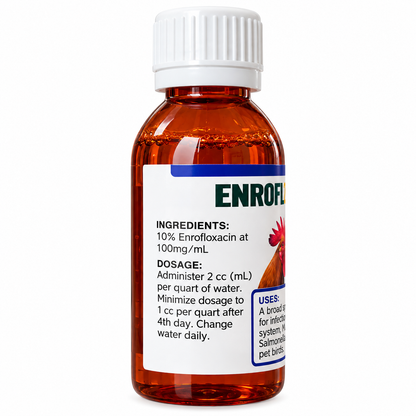 Enrofloxacin 10% Liquid for Birds (Generic Baytril)