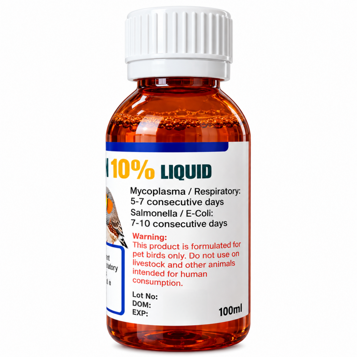Enrofloxacin 10% Liquid for Birds (Generic Baytril)