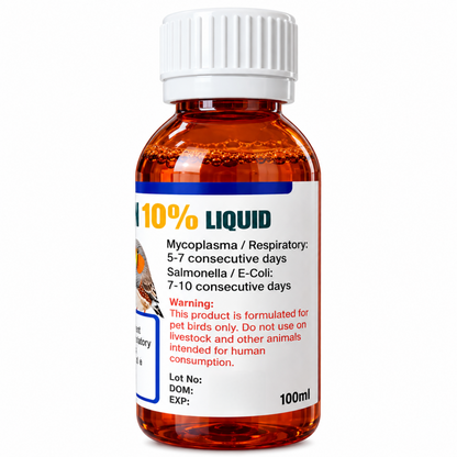Enrofloxacin 10% Liquid for Birds (Generic Baytril)