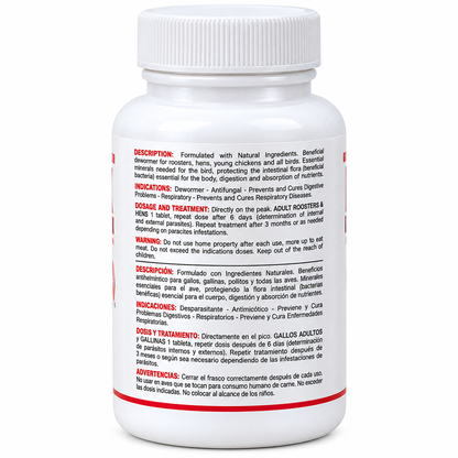 Dewormx (Tablets) - ALL NATURAL DEWORMER - for Chickens & Other Poultry