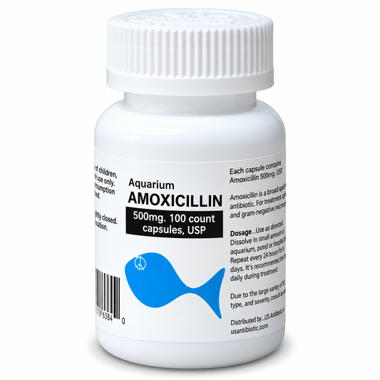 Fish Mox Amoxicillin 500 mg – 100 Capsules