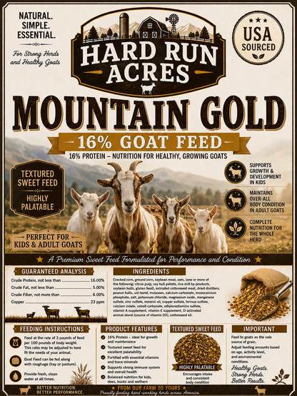 Mountain Gold 16% Goat Feed