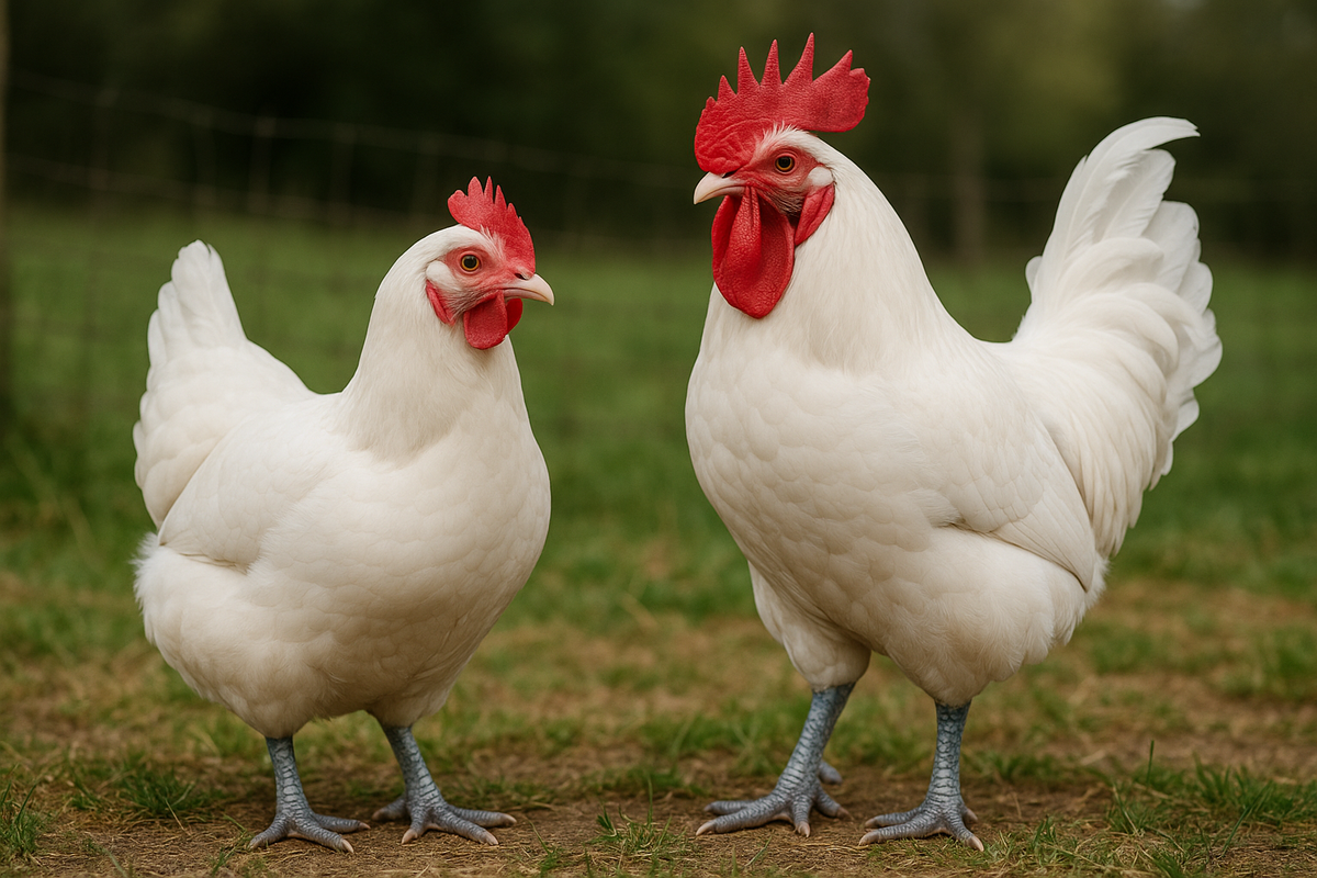 American Bresse Hen & Rooster - AI-generated placeholder image