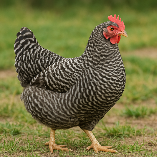 Barred Rock Hen - AI-generated placeholder image