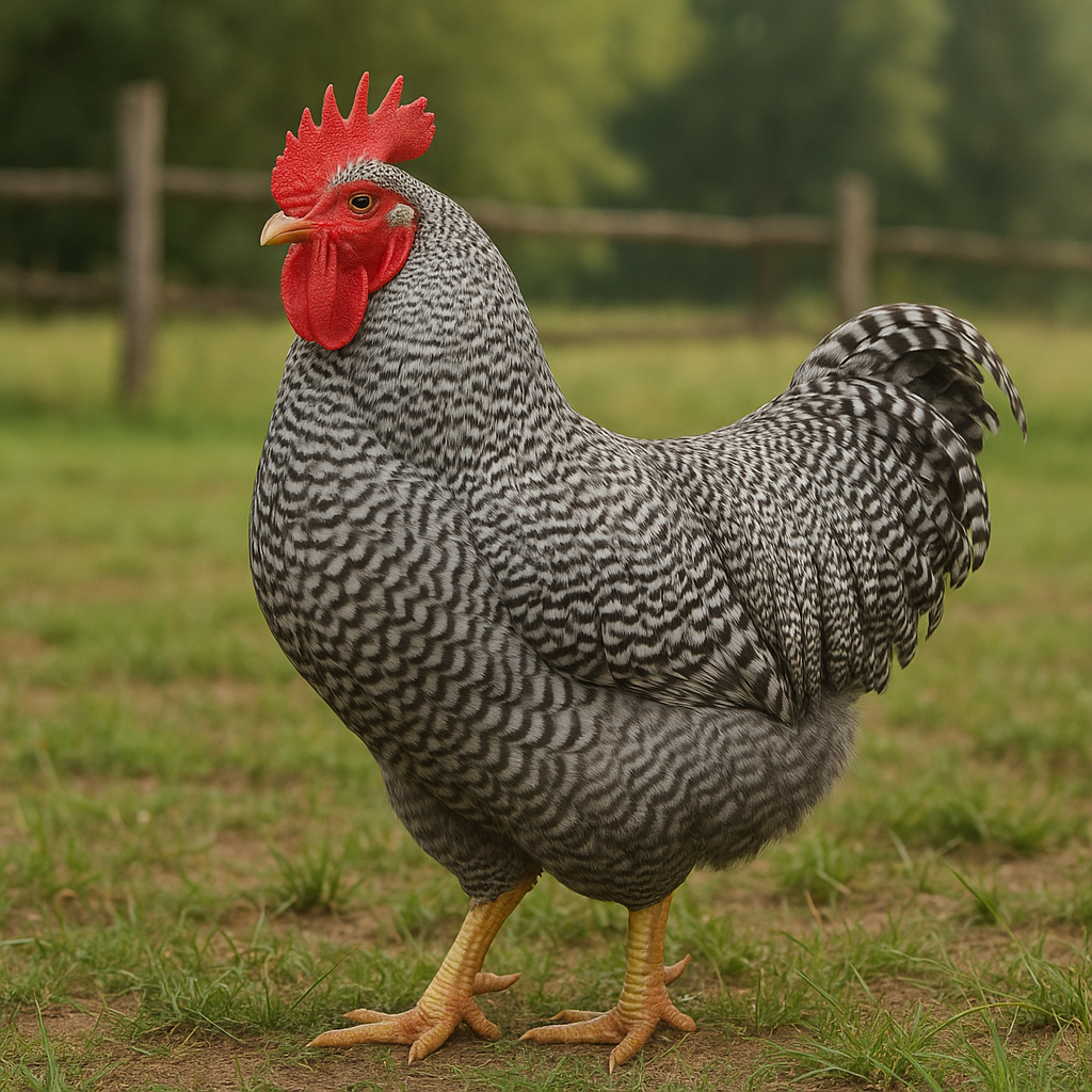 Barred Rock Rooster - AI-generated placeholder image
