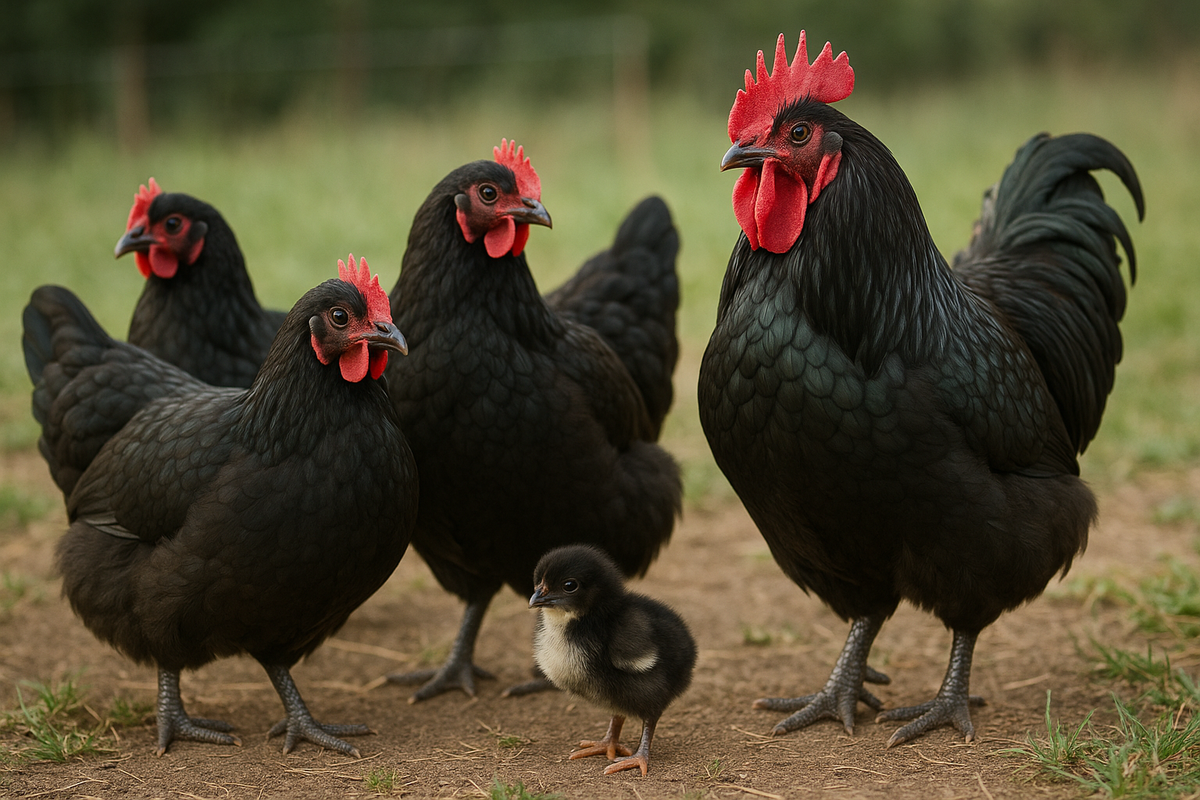 Black Australorp Small Flock - AI-generated placeholder image