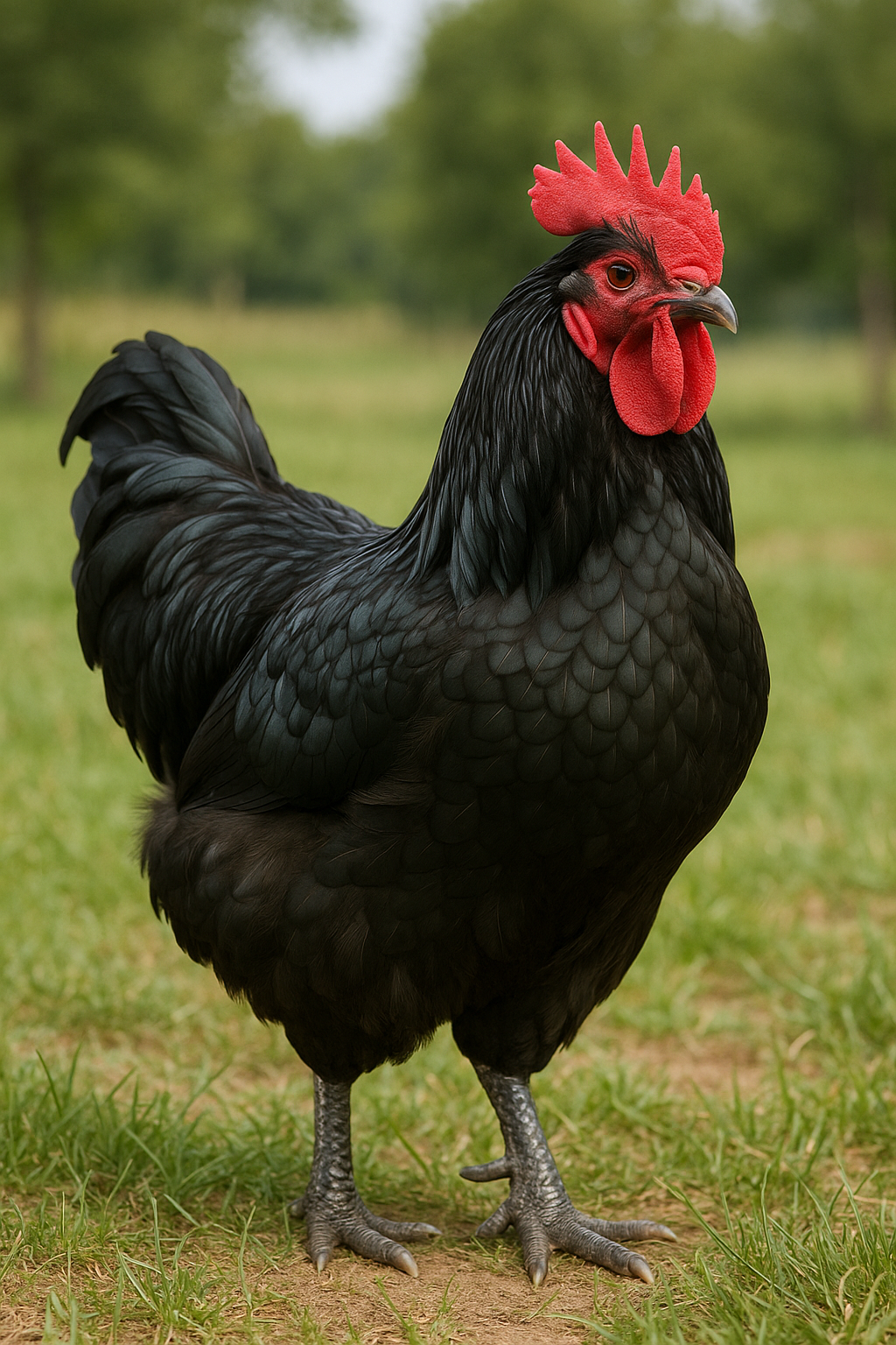 Black Australorp Rooster - AI-generated placeholder image