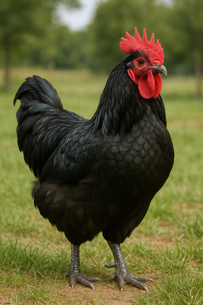 Black Australorp Rooster - AI-generated placeholder image