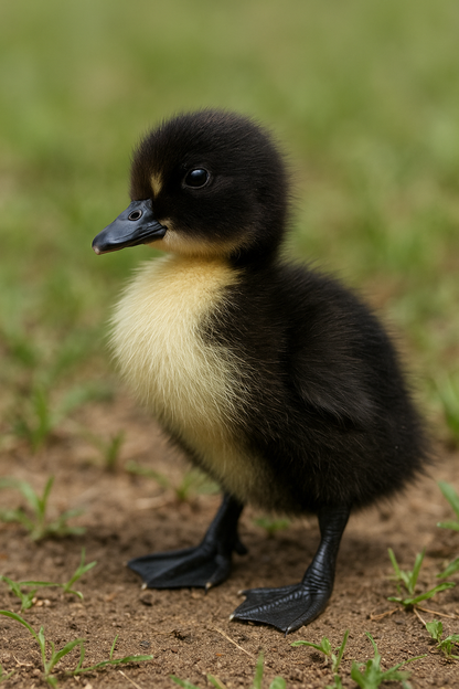 Black Swedish Day-Old Duckling - AI-generated placeholder image