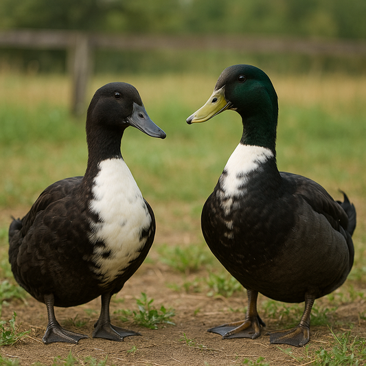 Black Swedish Duck & Drake - AI-generated placeholder image