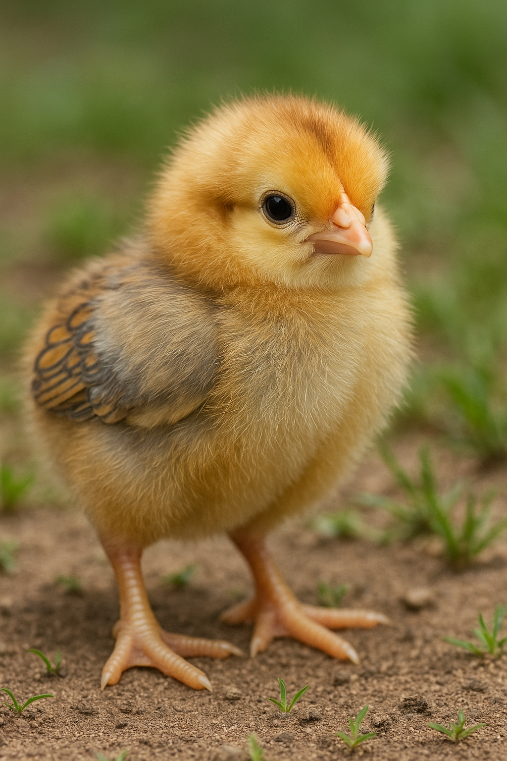 Blue Laced Gold Wyandotte Day-Old Chick - AI-generated placeholder image