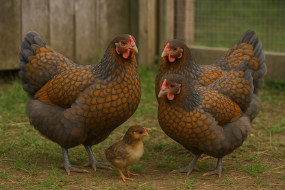 Blue Laced Gold Wyandotte Small Flock - AI-generated placeholder image