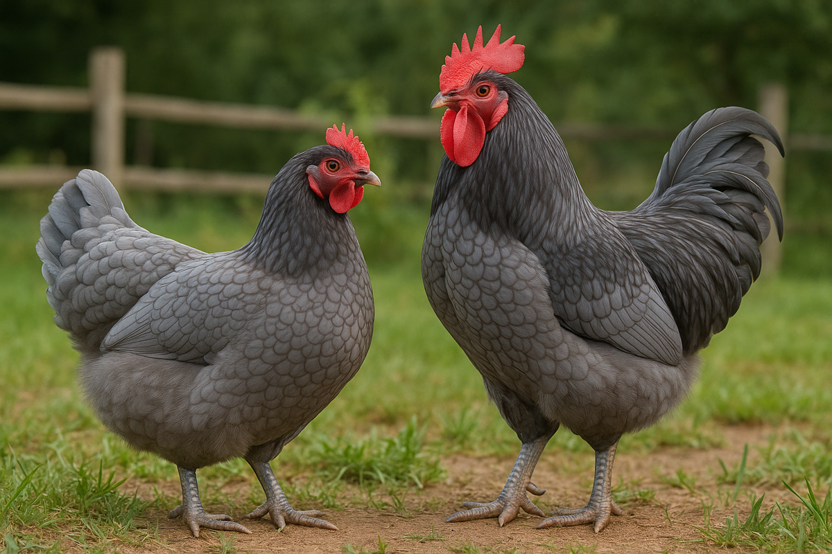 Blue Rock Hen & Rooster - AI-generated placeholder image