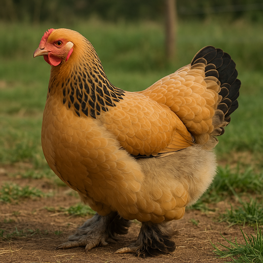 Buff Brahma Hen - AI-generated placeholder image