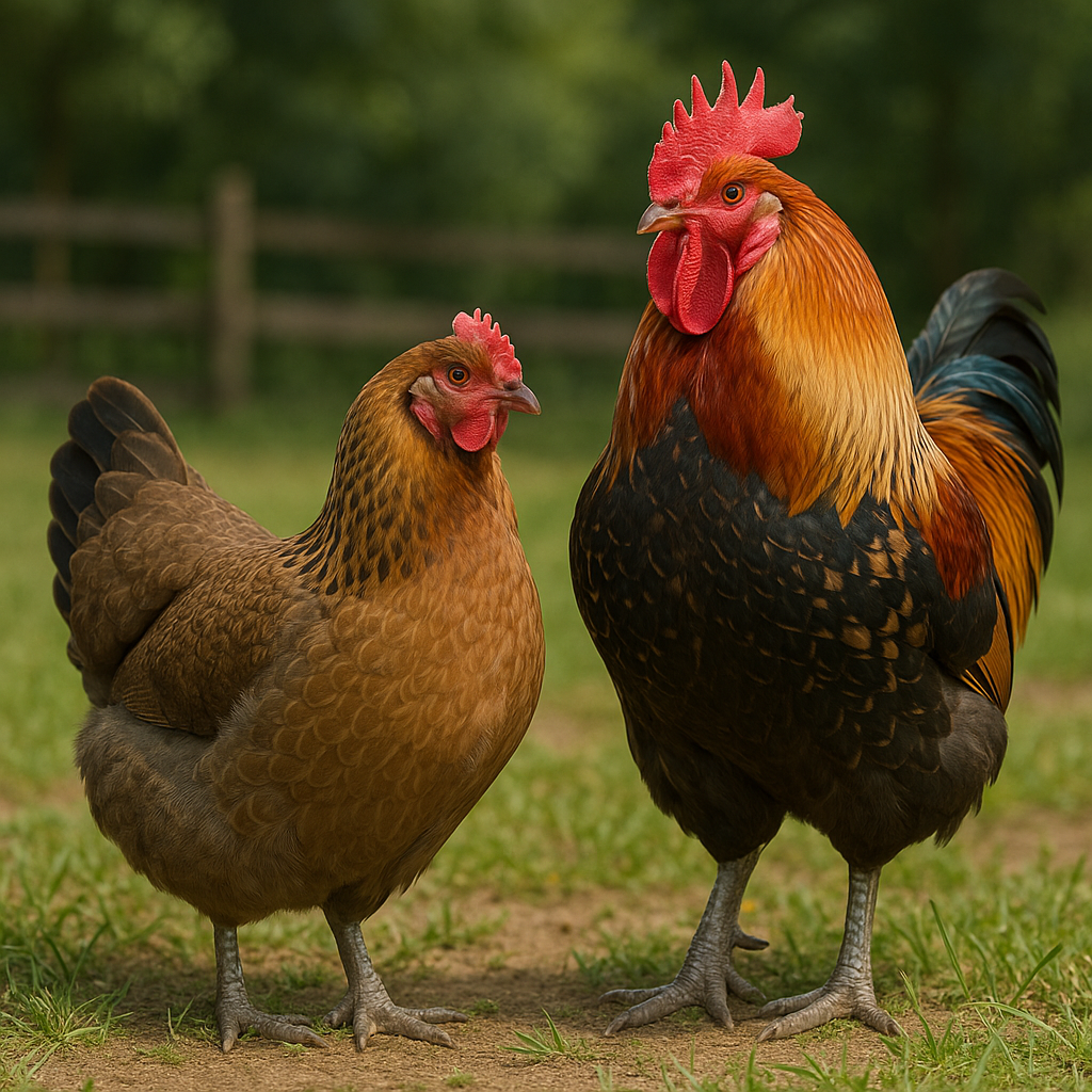 Easter Egger Hen & Rooster - AI-generated placeholder image