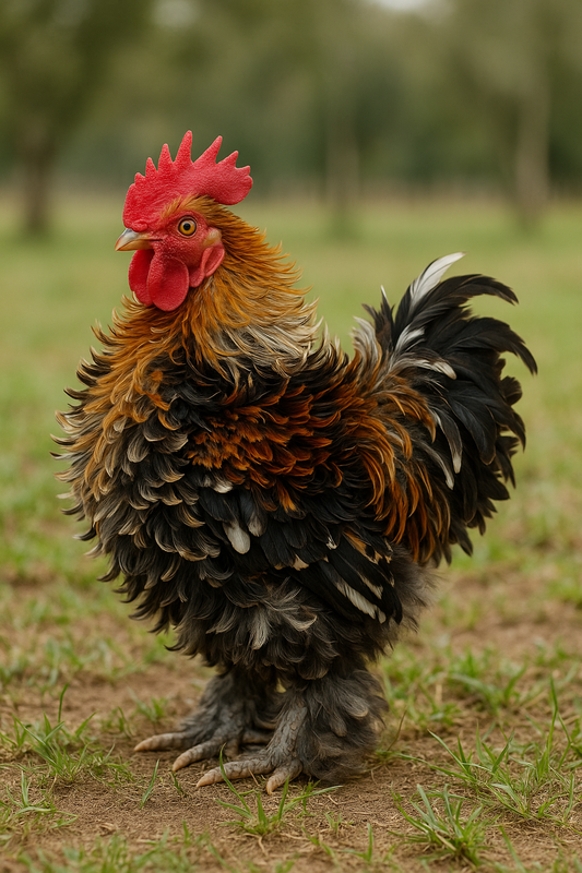 Frizzle Cochin Bantam Rooster - AI-generated placeholder image