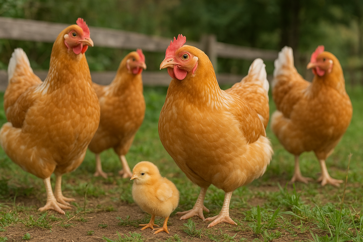Golden Comets Small Flock - AI-generated placeholder image