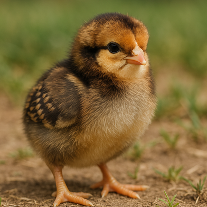 Golden Laced Wyandotte Day-Old Chick - AI-generated placeholder image