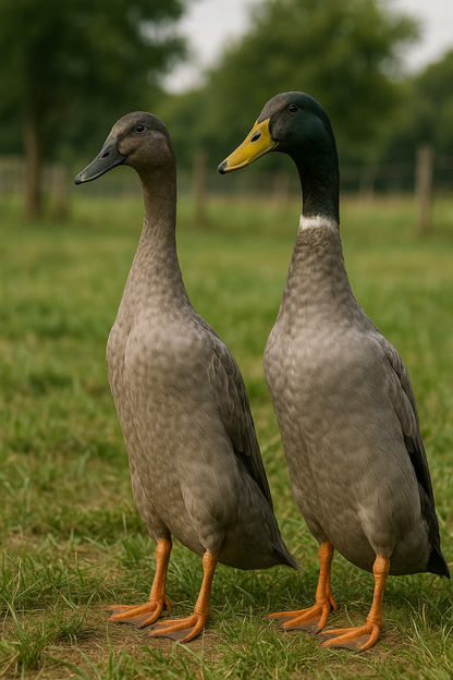 Gray Runner Duck & Drake - AI-generated placeholder image