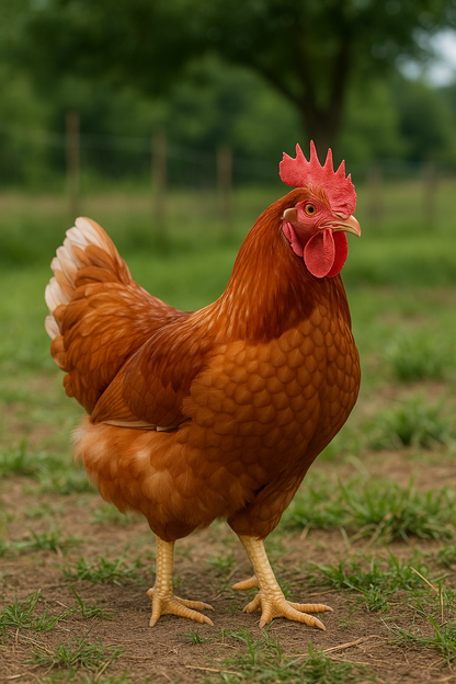 ISA Brown Rooster - AI-generated placeholder image