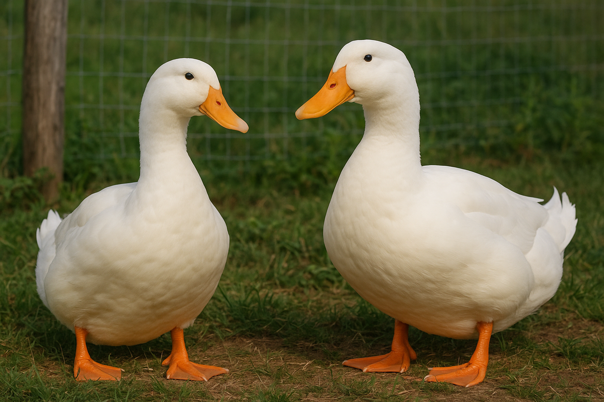 Jumbo Pekin Duck & Drake - AI-generated placeholder image