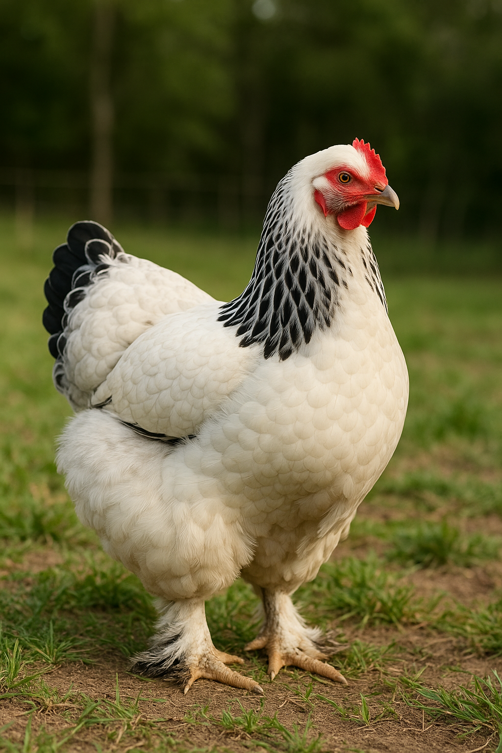 Light Brahma Hen - AI-generated placeholder image