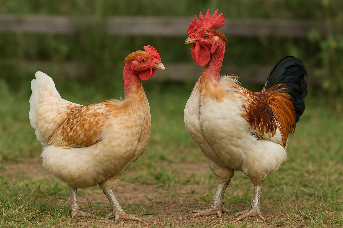 Necked Neck Hen & Rooster - AI-generated placeholder image
