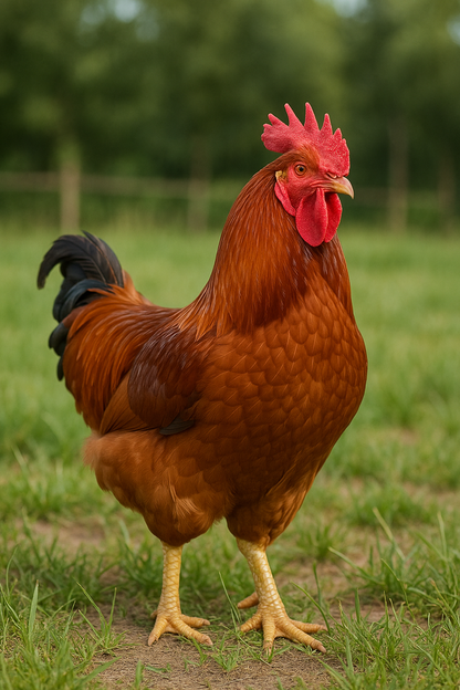 New Hampshire Red Rooster - AI-generated placeholder image