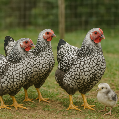 Silver Laced Wyandotte Small Flock - AI-generated placeholder image