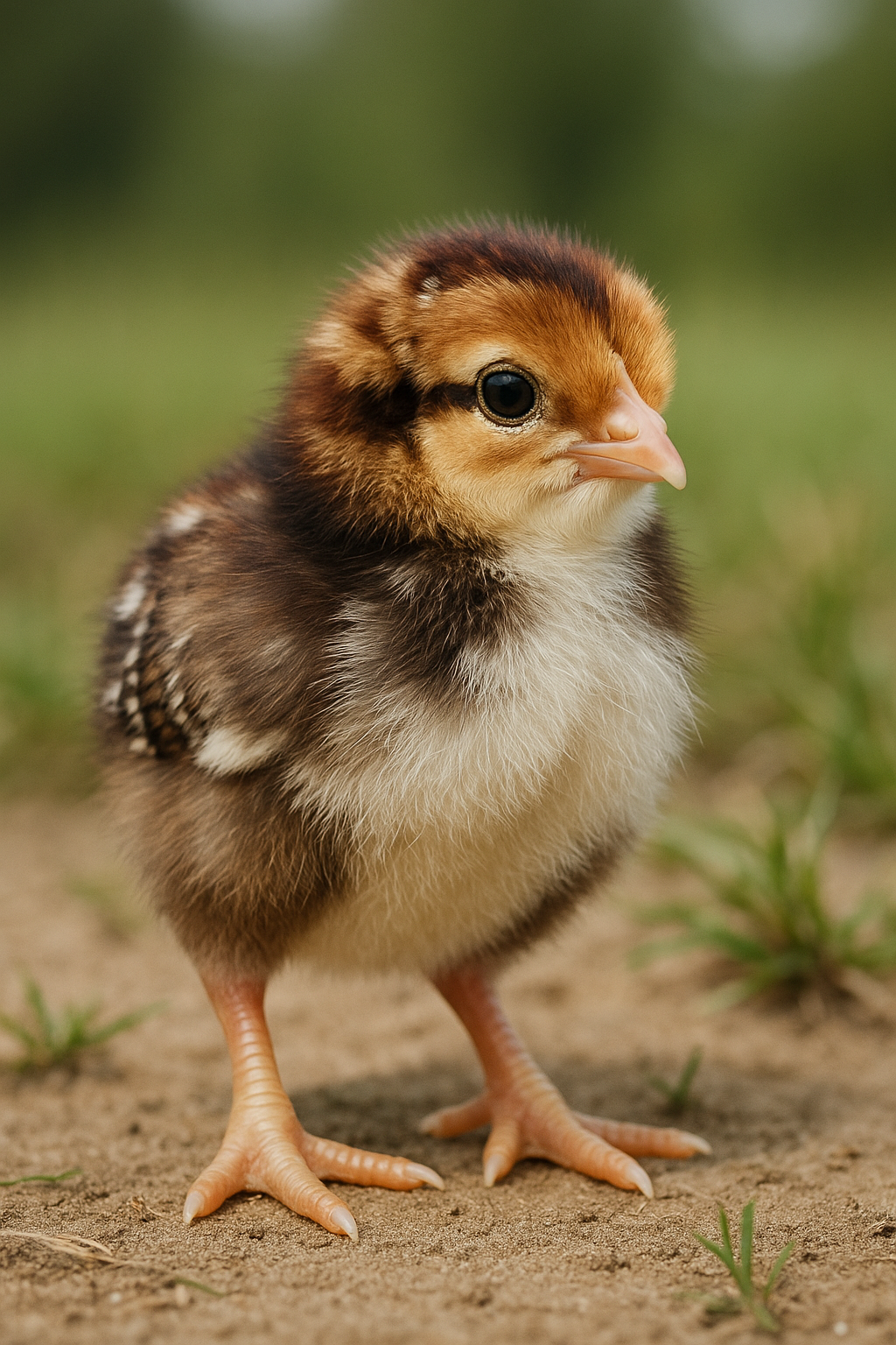 Speckled Sussex Day-Old Chick - AI-generated placeholder image
