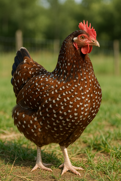 Speckled Sussex Hen - AI-generated placeholder image